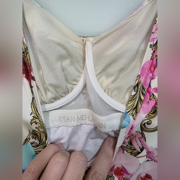 Designer MARYAN MELHORN Gathered Floral One-Piece Swimsuit - Picture 13 of 15